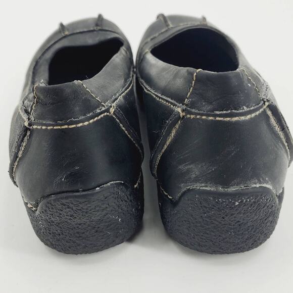 Duluth Trading Co Andina Skimmer Black Leather Slip On Shoe Women's 9 Medium - Picture 4 of 9